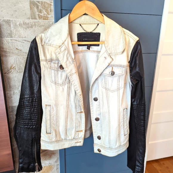 BCBG Jean and Leather jacket - Picture 1 of 5